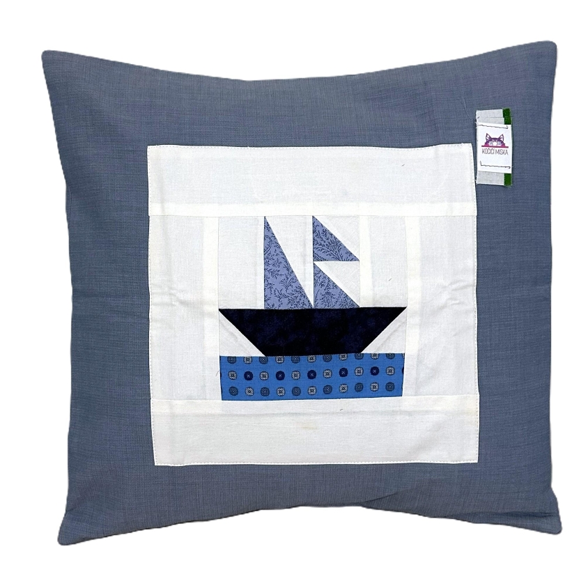 Potah na polštářek patchwork Plachetnice č. 1