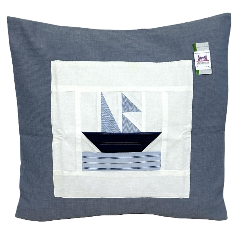 Potah na polštářek patchwork Plachetnice č. 2
