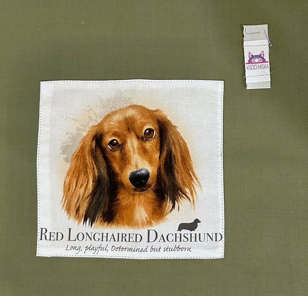 Potah na polštářek - Jezevčík dlouhosrstý 