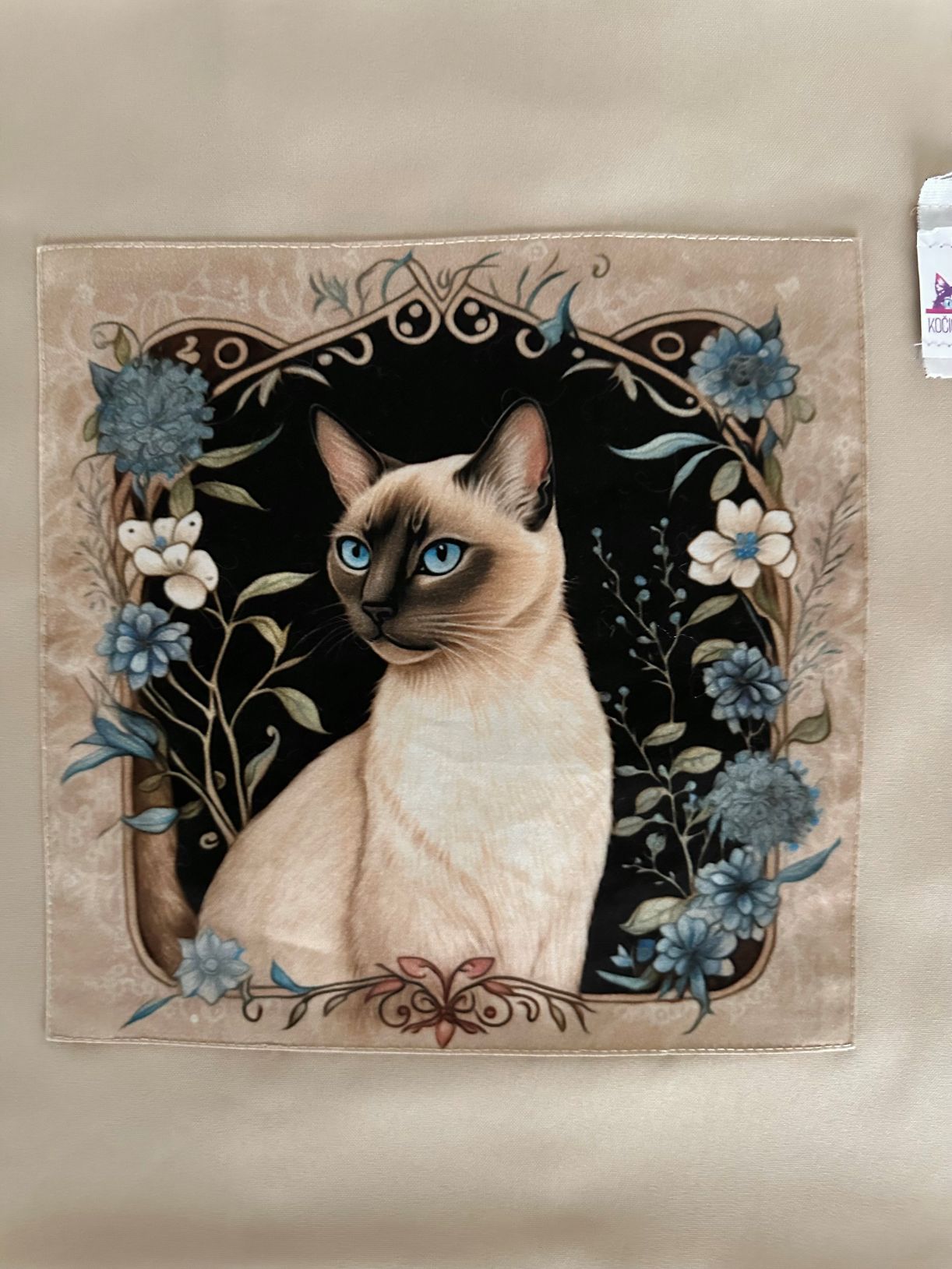 Potah na polštářek - Siamská kočka č. 1