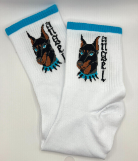 Ponožky Dobrmaní - bílé