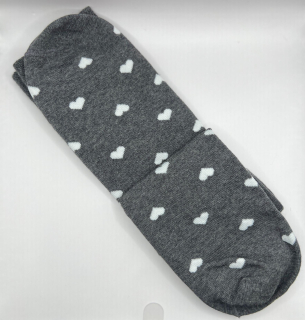 Ponožky Srdíčkové - šedé