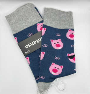 Ponožky Prasátkové - modré