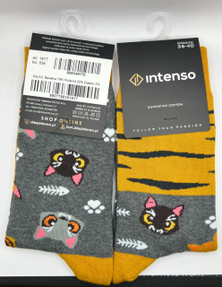 Ponožky Kočičí tygrované - dlouhé