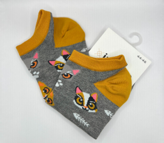 Ponožky Kočičí hlavičky - kotníkové
