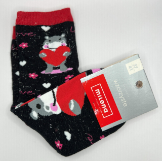 Ponožky Hrošíkové zamilované - černé