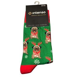 Ponožky Vánoční mopsík