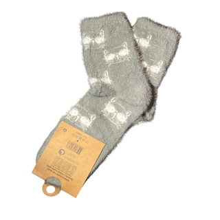 Ponožky Chlupaté kočičí - šedé